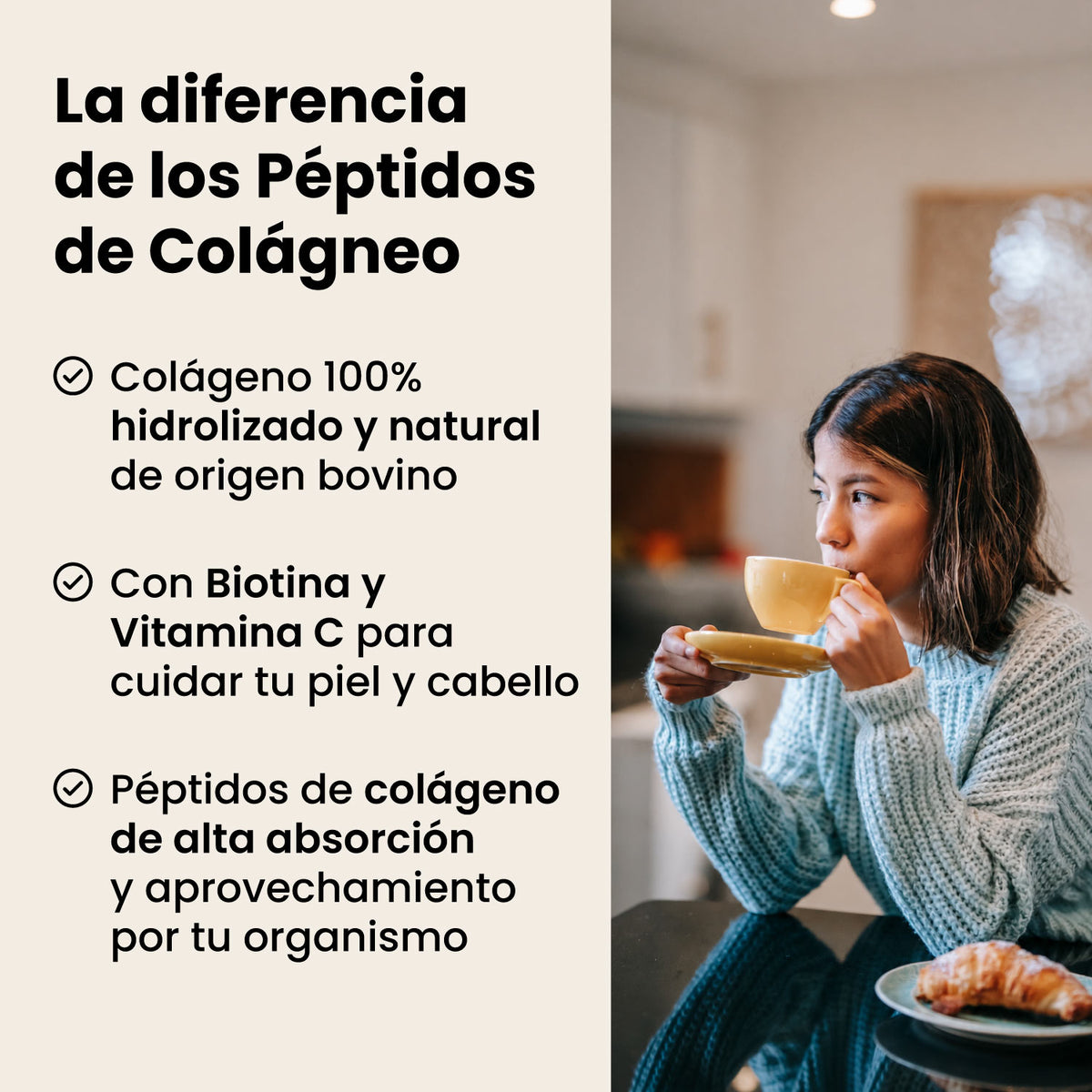 Colágeno hidrolizado bovino Native Choice con biotina y vitamina C